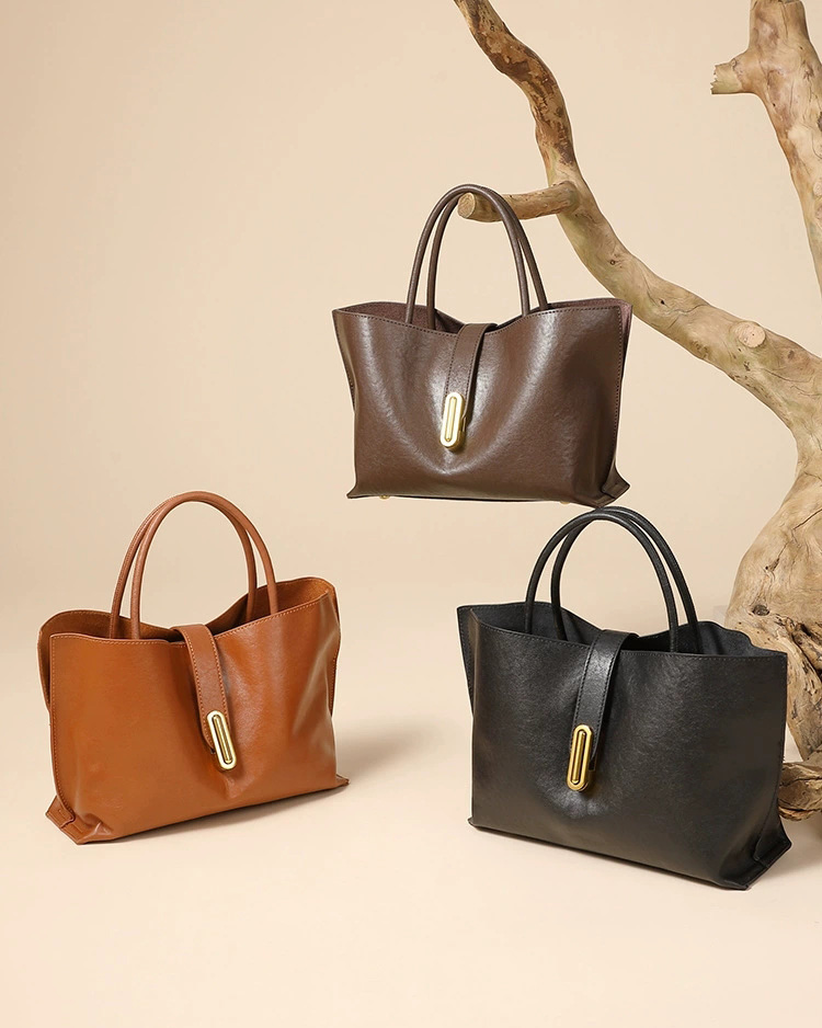 DEEPKEE 頭層植鞣牛皮小眾時尚通勤手提包 女士斜挎包 2969 號