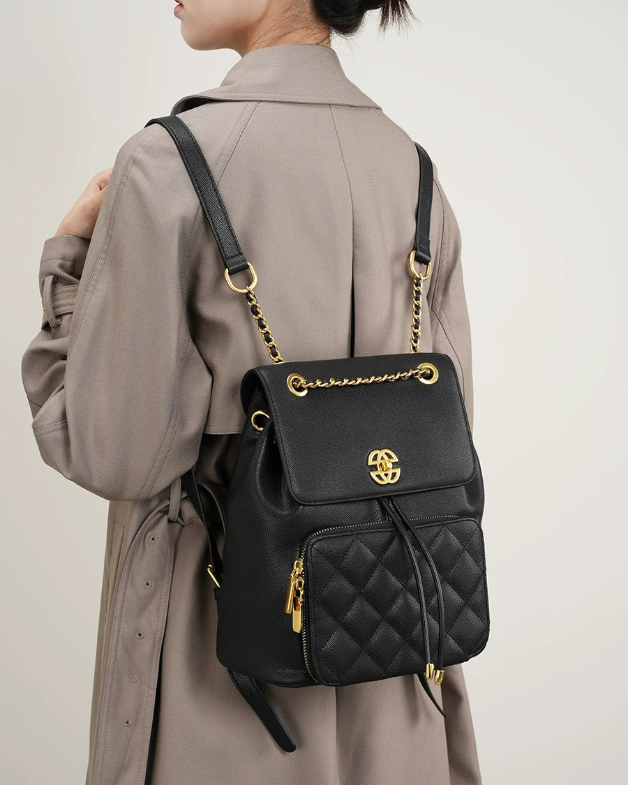 DEEPKEE 小香風鍊條雙肩包 出遊旅行小背包 2361 號