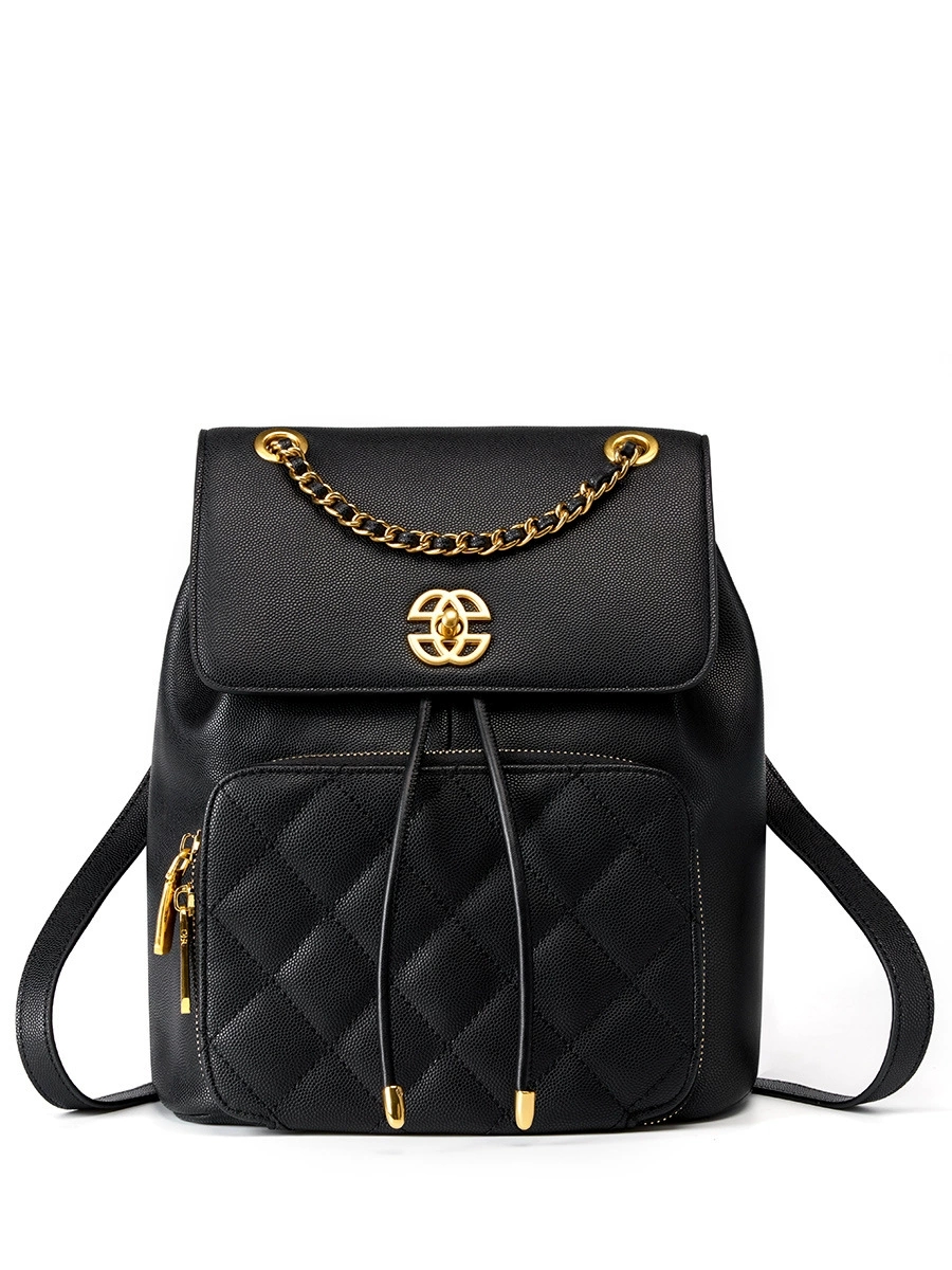 DEEPKEE 小香風鍊條雙肩包 出遊旅行小背包 2361 號