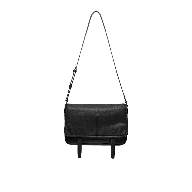 DEEPKEE 植鞣牛皮信使郵差包 休閒萬搭復古 HU6758 號