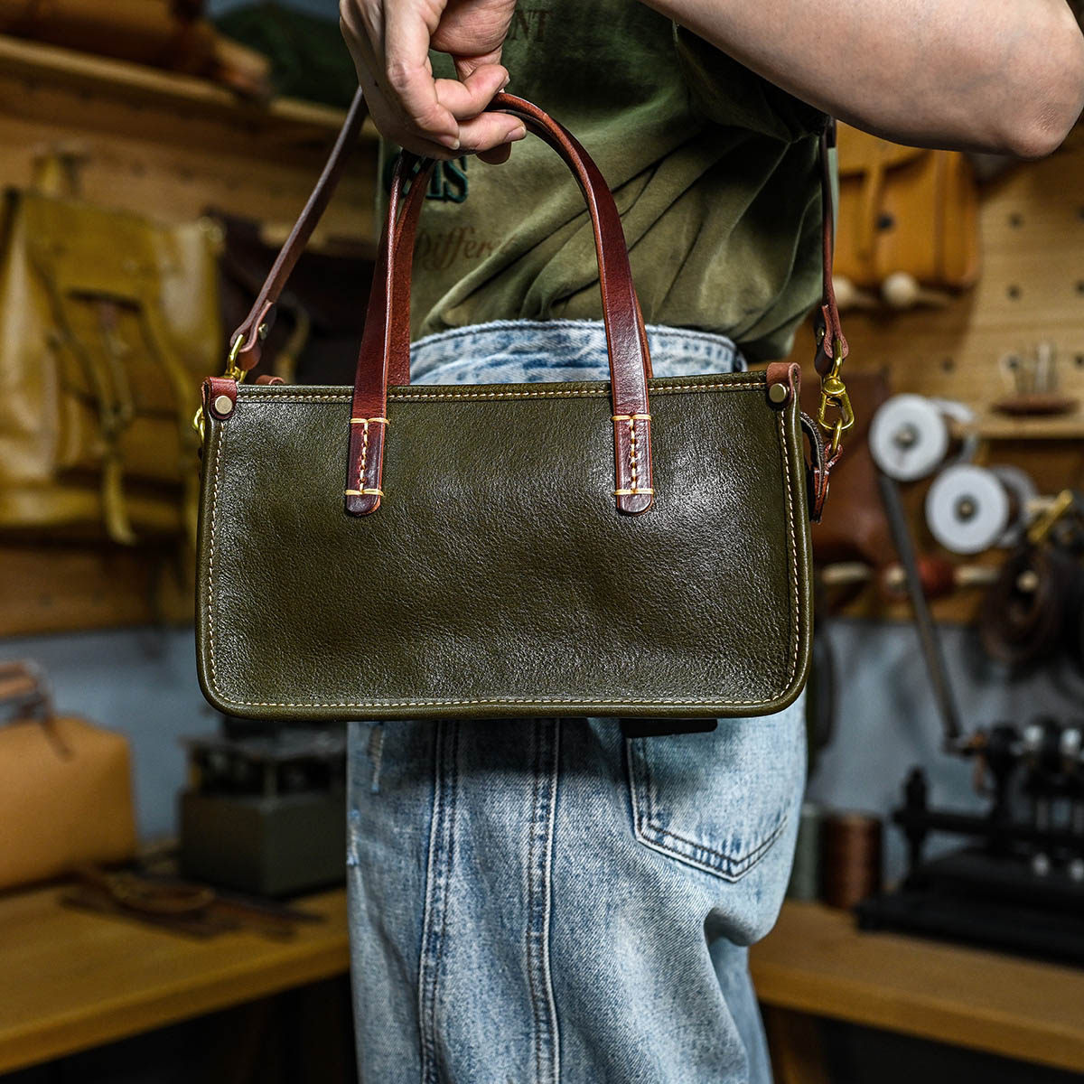 DEEPKEE 復古包款 小眾軟皮手工包 真皮小方包 0727 號