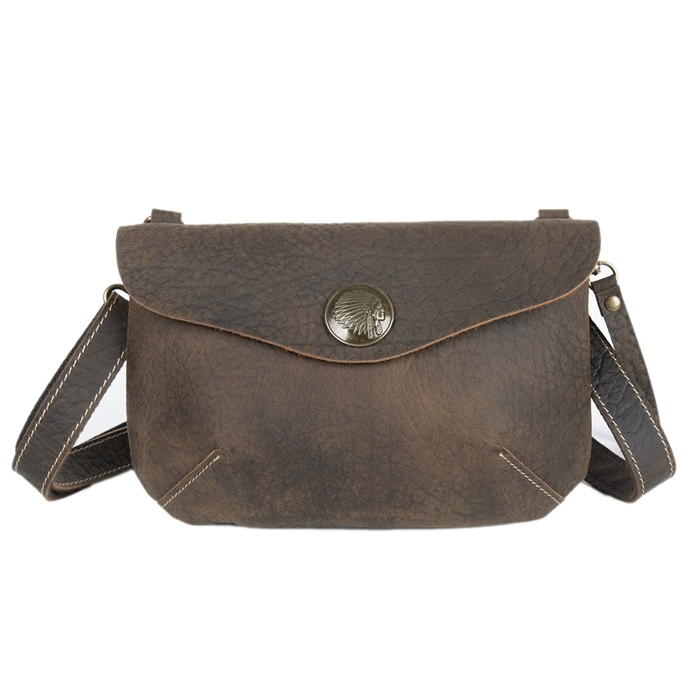 DEEPKEE 手工復古瘋馬皮單肩包 YH3265 號