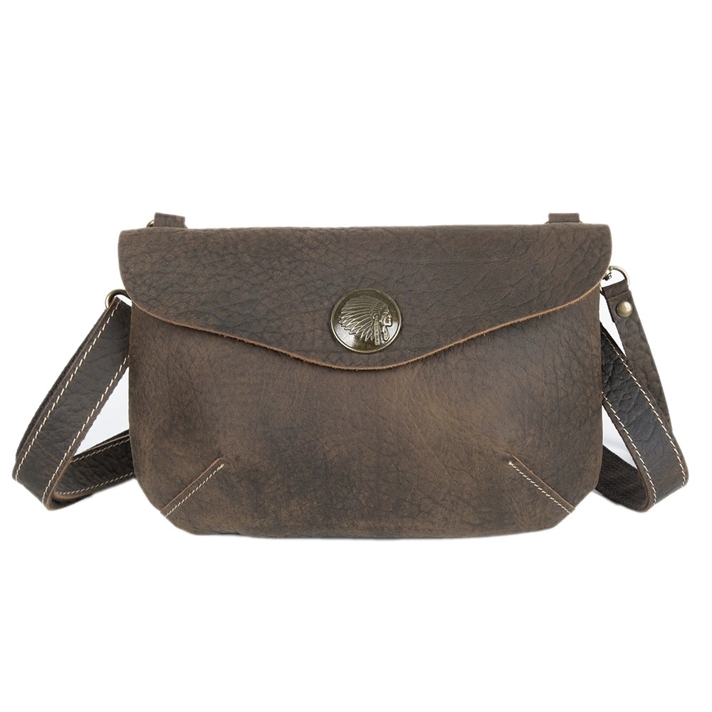 DEEPKEE 手工復古瘋馬皮單肩包 YH3265 號