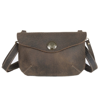 DEEPKEE 手工復古瘋馬皮單肩包 YH3265 號