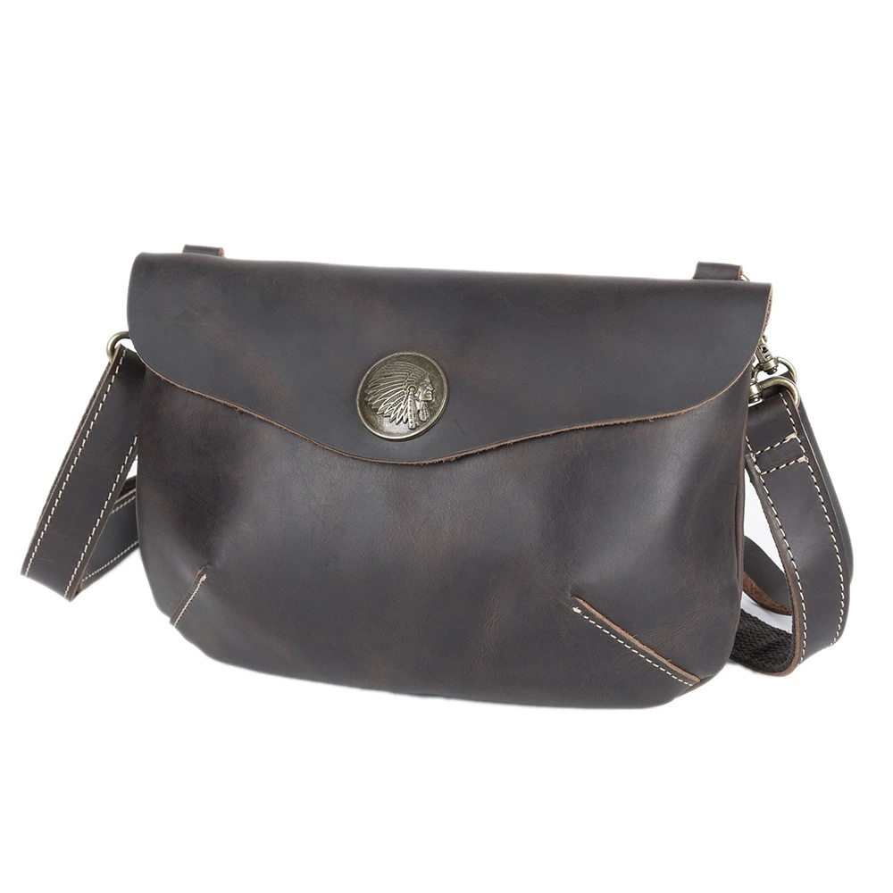 DEEPKEE 手工復古瘋馬皮單肩包 YH3265 號