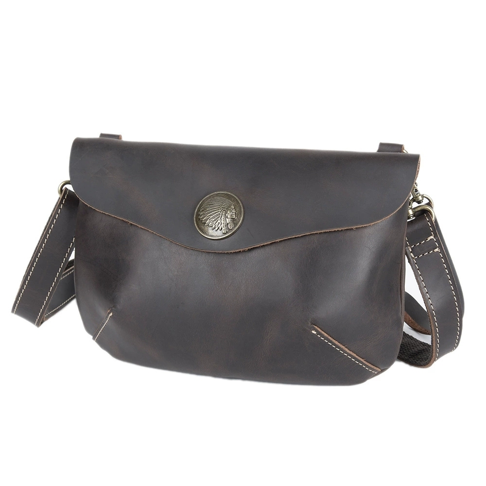 DEEPKEE 手工復古瘋馬皮單肩包 YH3265 號