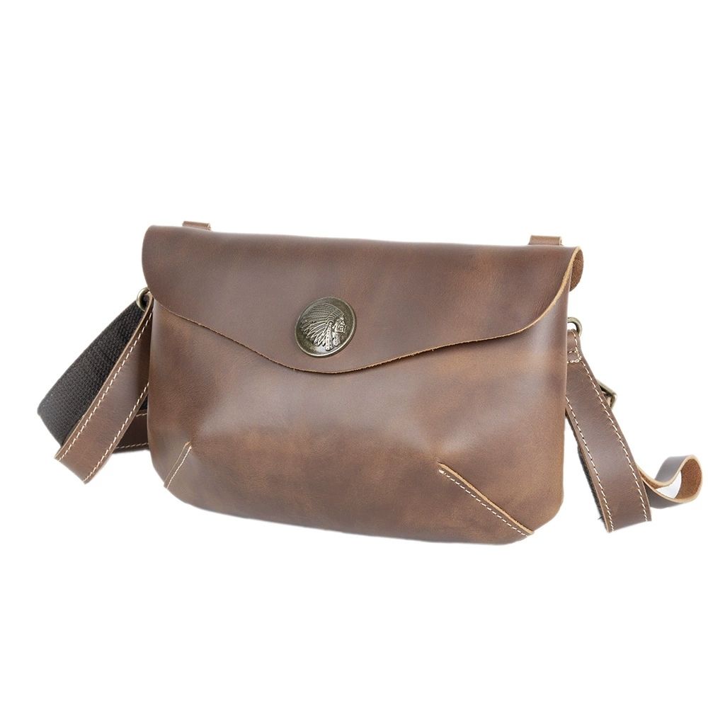 DEEPKEE 手工復古瘋馬皮單肩包 YH3265 號