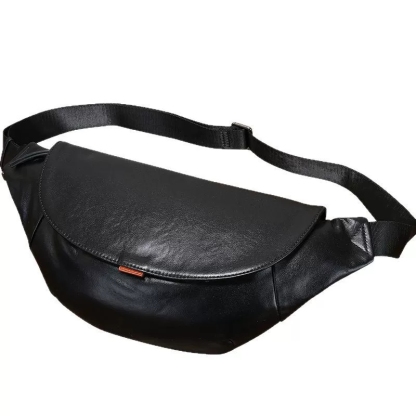 DEEPKEE 男士頭層牛皮胸包 9869 號