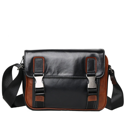 DEEPKEE 頭層牛皮休閒斜挎包 旅遊單肩包 2004 號