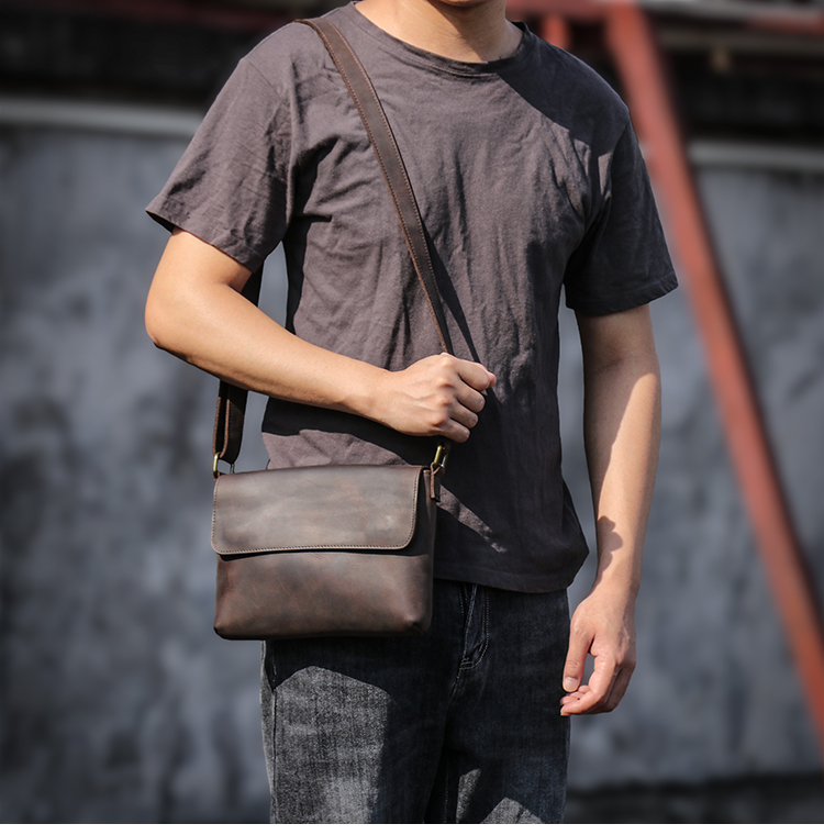 DEEPKEE 原創復古真皮斜挎包 30173 號