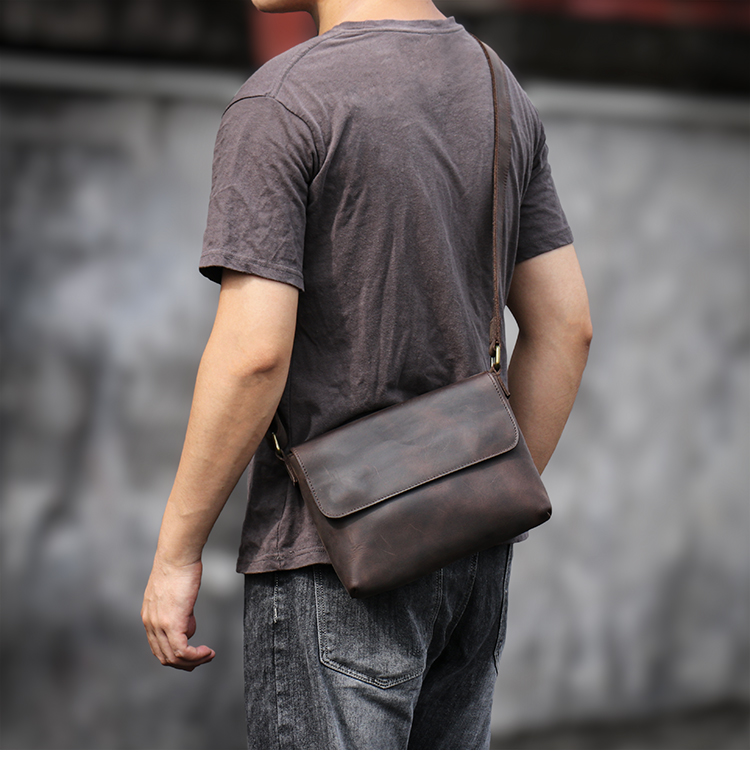 DEEPKEE 原創復古真皮斜挎包 30173 號