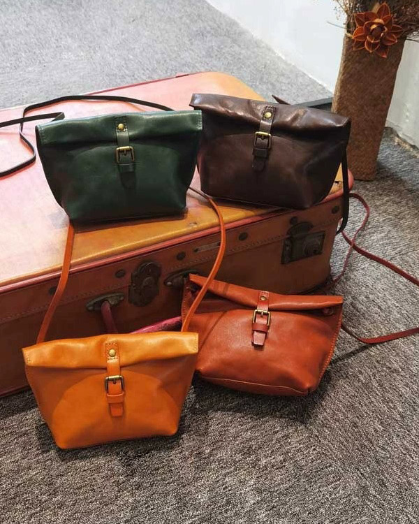 DEEPKEE 頭層牛皮復古休閒迷你小包 6042 號