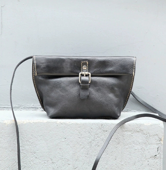 DEEPKEE 頭層牛皮復古休閒迷你小包 6042 號