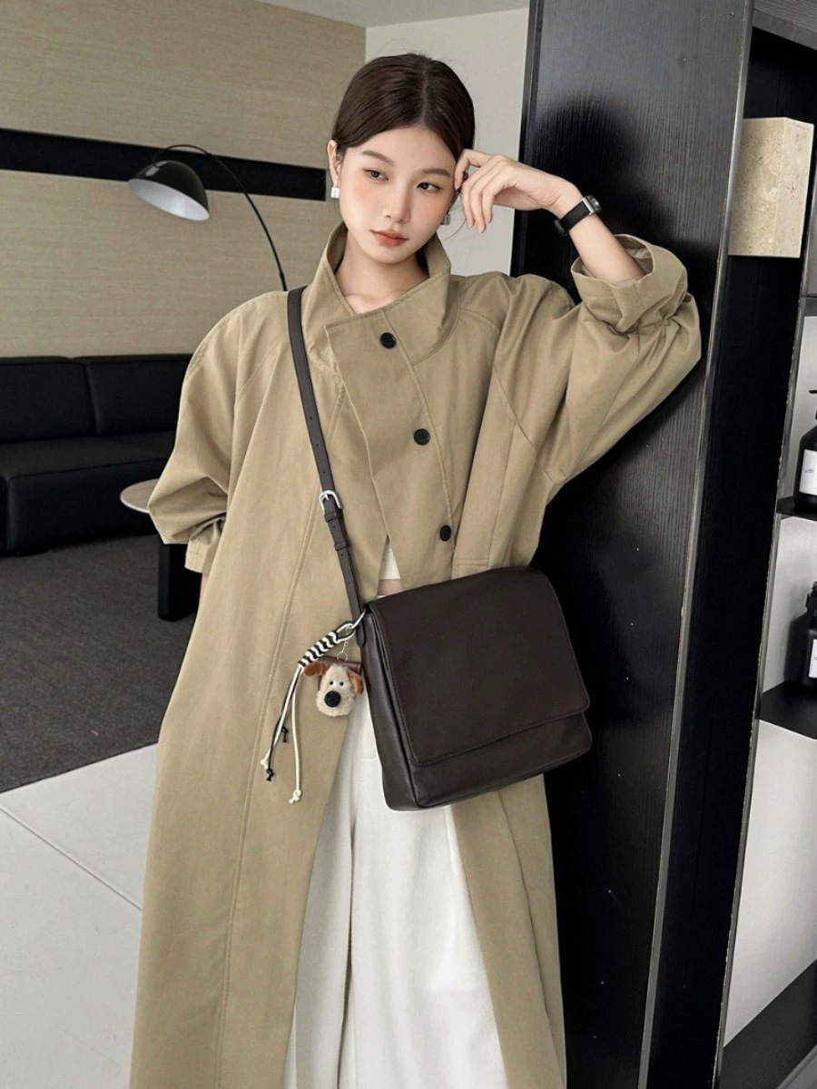 DEEPKEE 簡約復古高級感通勤實用手提單肩斜挎包 9106 號