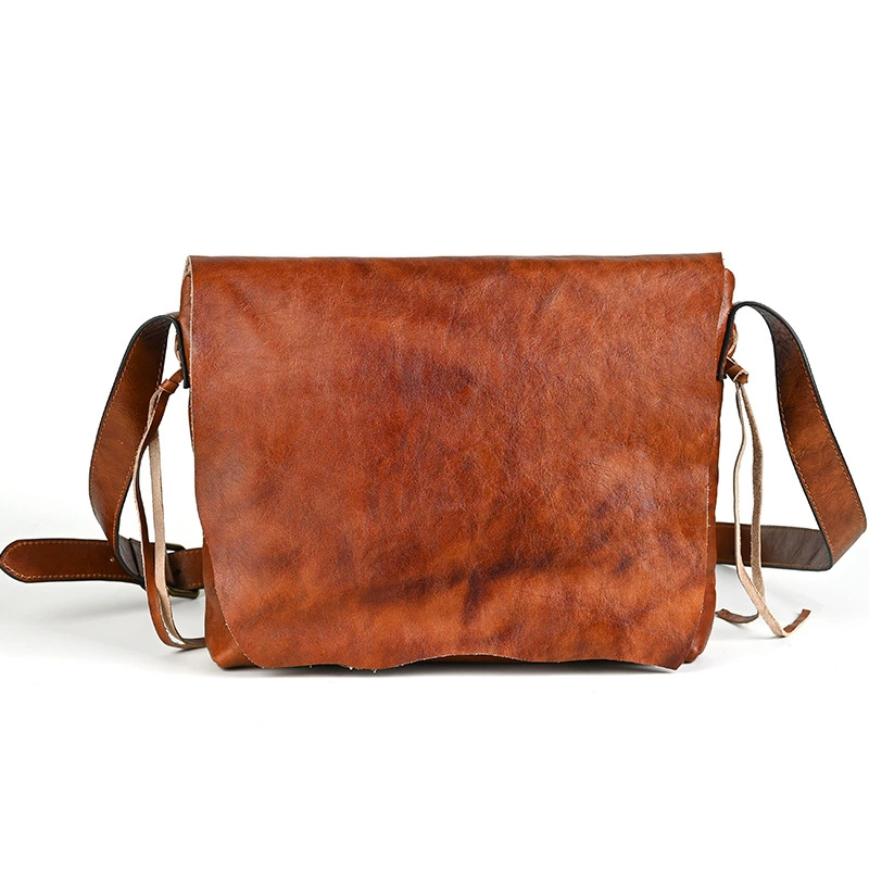 DEEPKEE 手工樹膏皮擦色復古真皮單肩包 DJ066 號