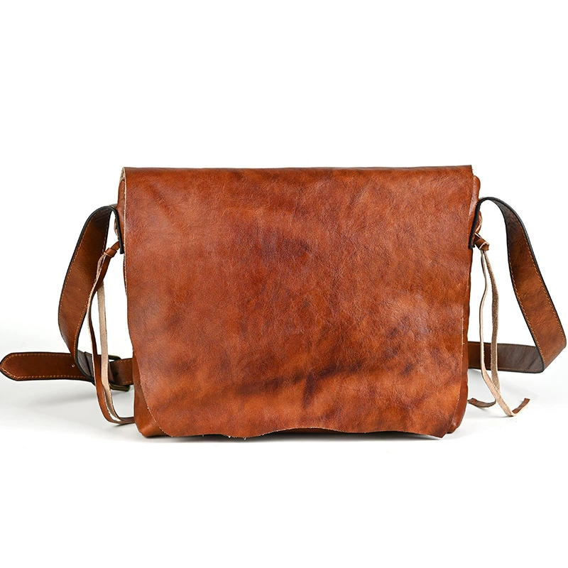 DEEPKEE 手工樹膏皮擦色復古真皮單肩包 DJ066 號