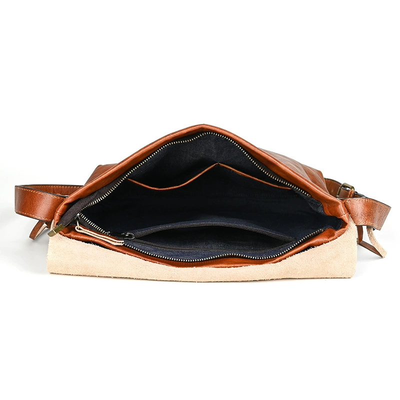 DEEPKEE 手工樹膏皮擦色復古真皮單肩包 DJ066 號