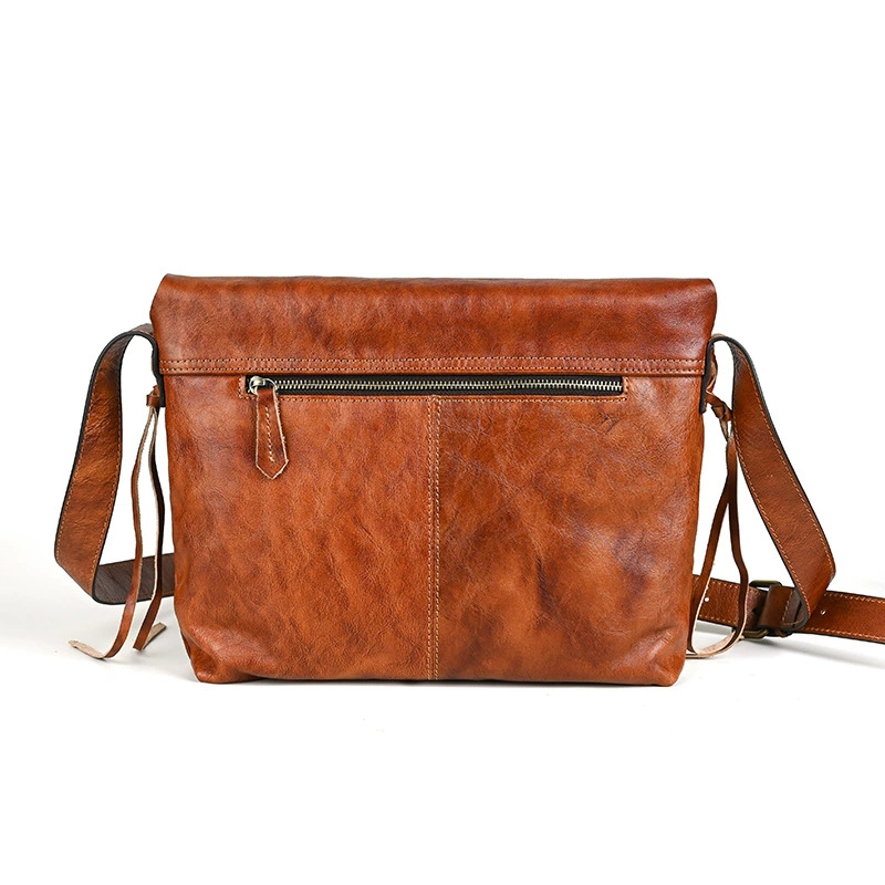 DEEPKEE 手工樹膏皮擦色復古真皮單肩包 DJ066 號