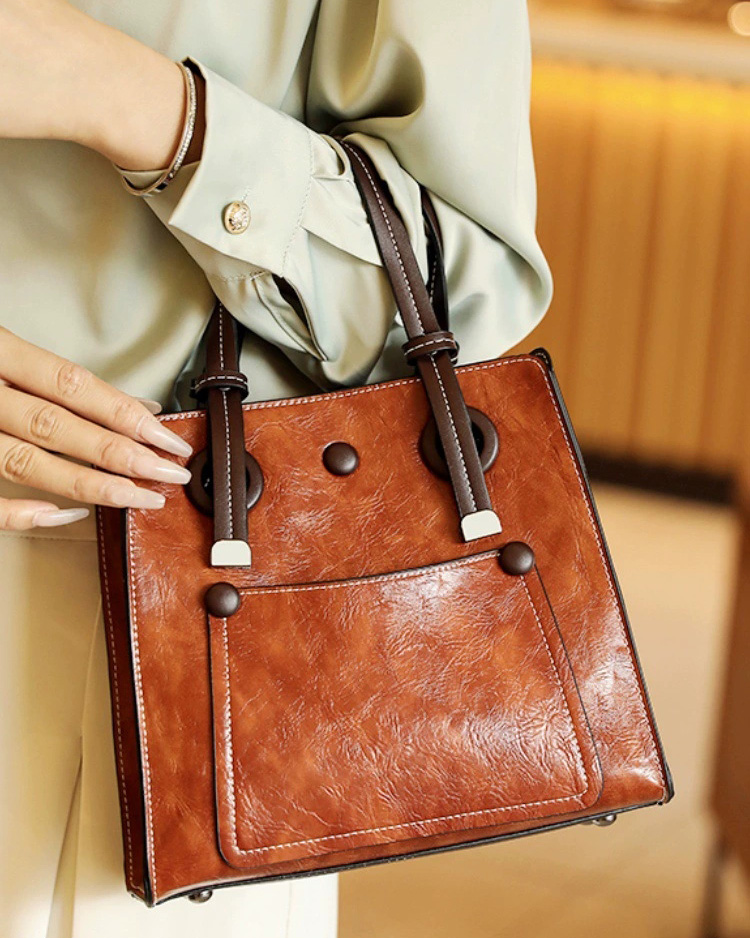 DEEPKEE 復古女包 簡約大容量托特包 百搭手提包 S181 號