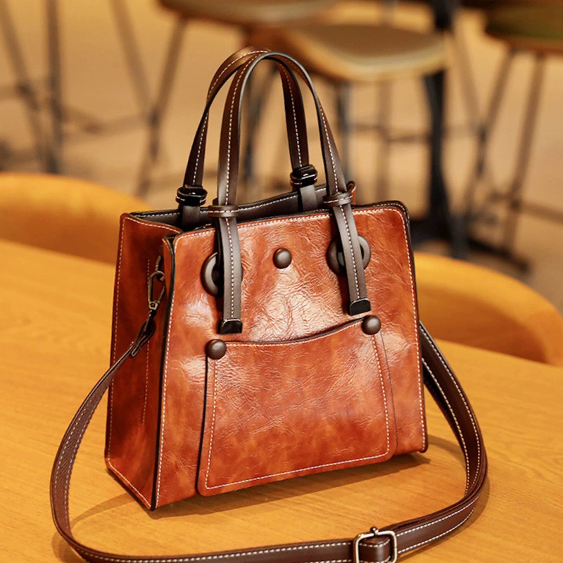 DEEPKEE 復古女包 簡約大容量托特包 百搭手提包 S181 號