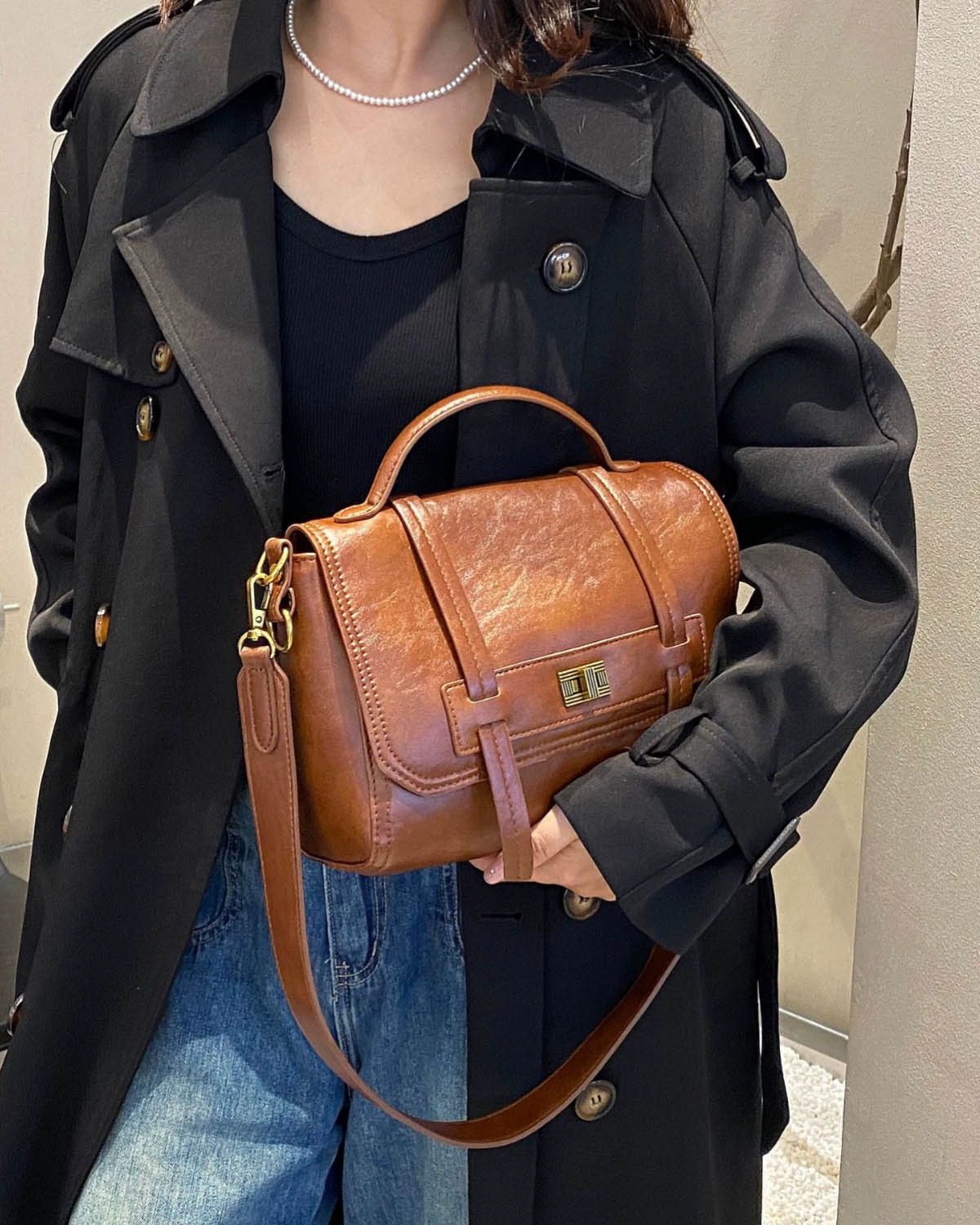 DEEPKEE 新款信封包 文藝休閒大容量單肩包 88289 號