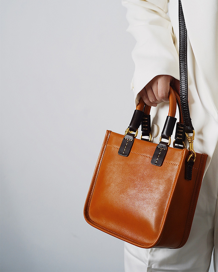 DEEPKEE 經典頭層牛皮小方包 SG346 號