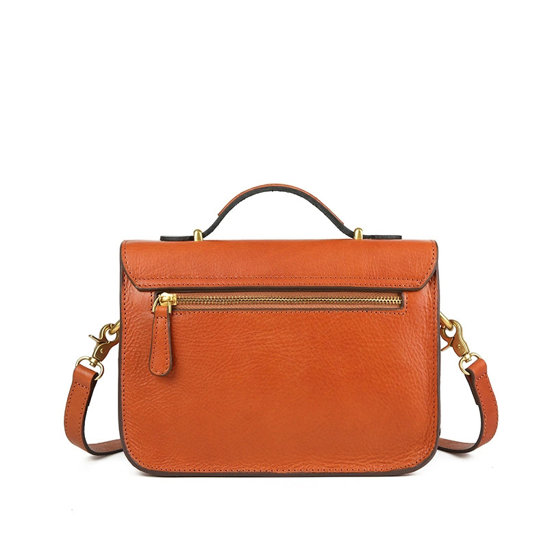 DEEPKEE 新款歐美復古百搭 手提斜挎單肩牛皮小方包 7077 號