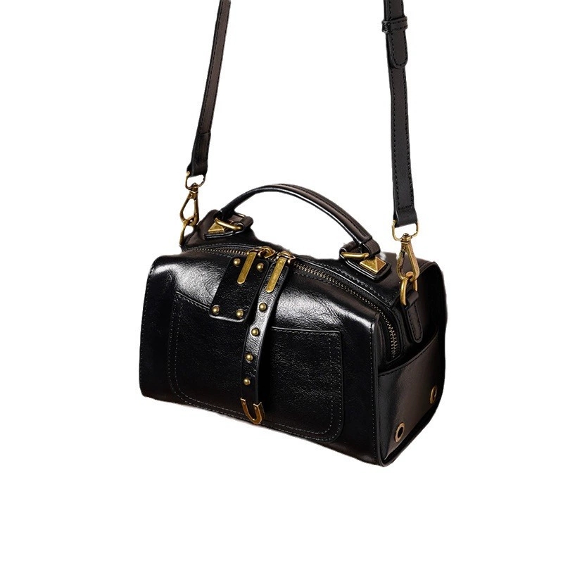 DEEPKEE 真皮小眾手提枕頭包 9239-D 號