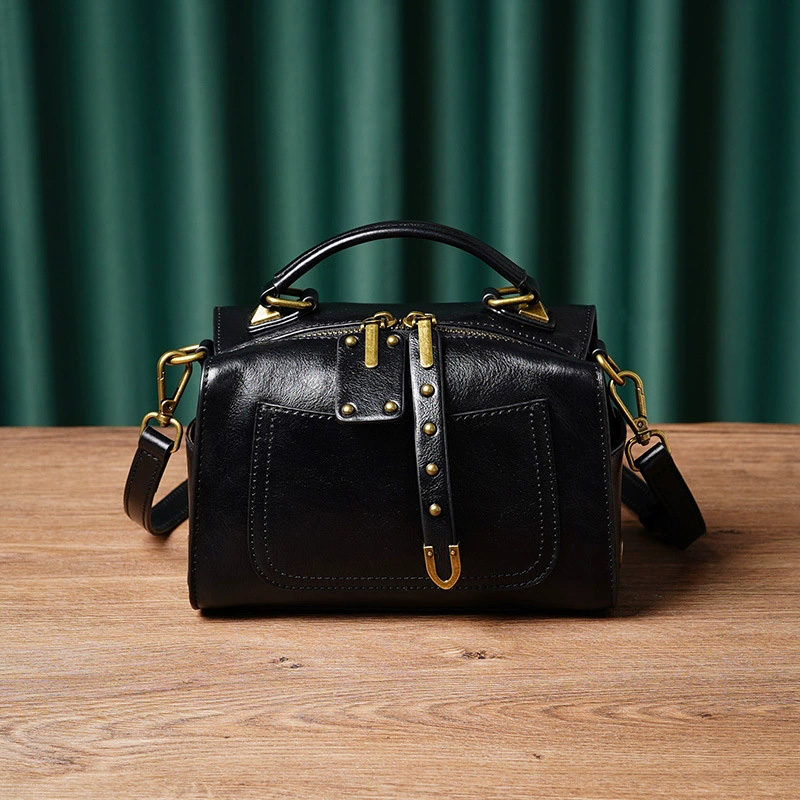 DEEPKEE 真皮小眾手提枕頭包 9239-D 號