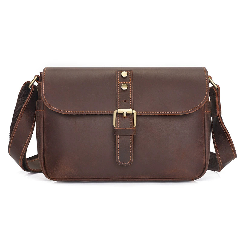 DEEPKEE 瘋馬皮斜挎包 男士單肩包 1062 號