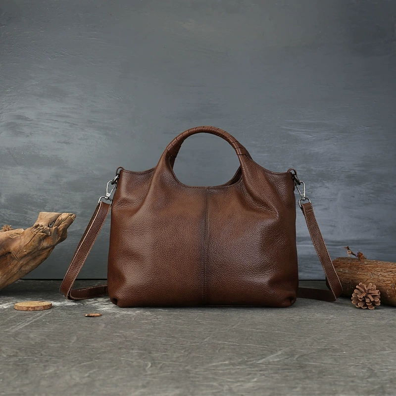 DEEPKEE 復古頭層牛皮大容量女包 1122 號