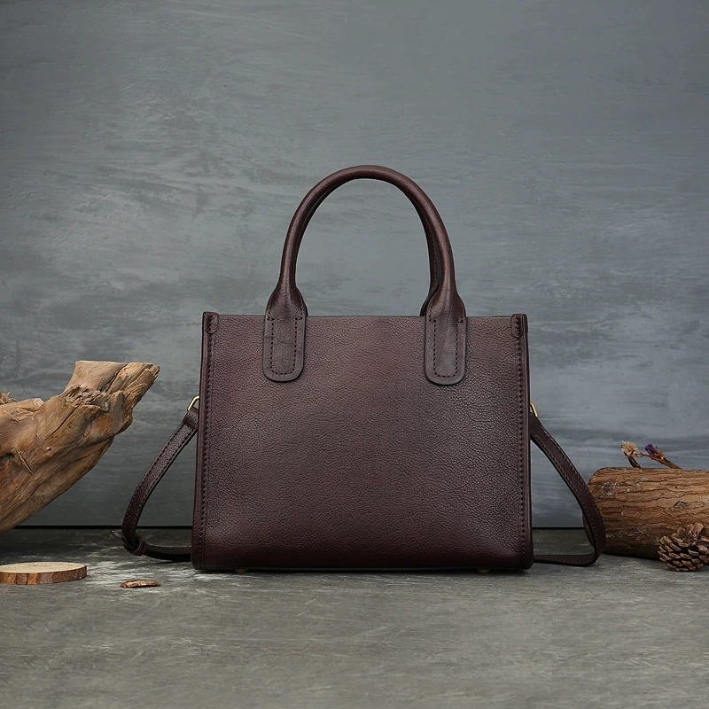 DEEPKEE 真皮女包新款復古大容量休閒通勤托特包 S1145 號