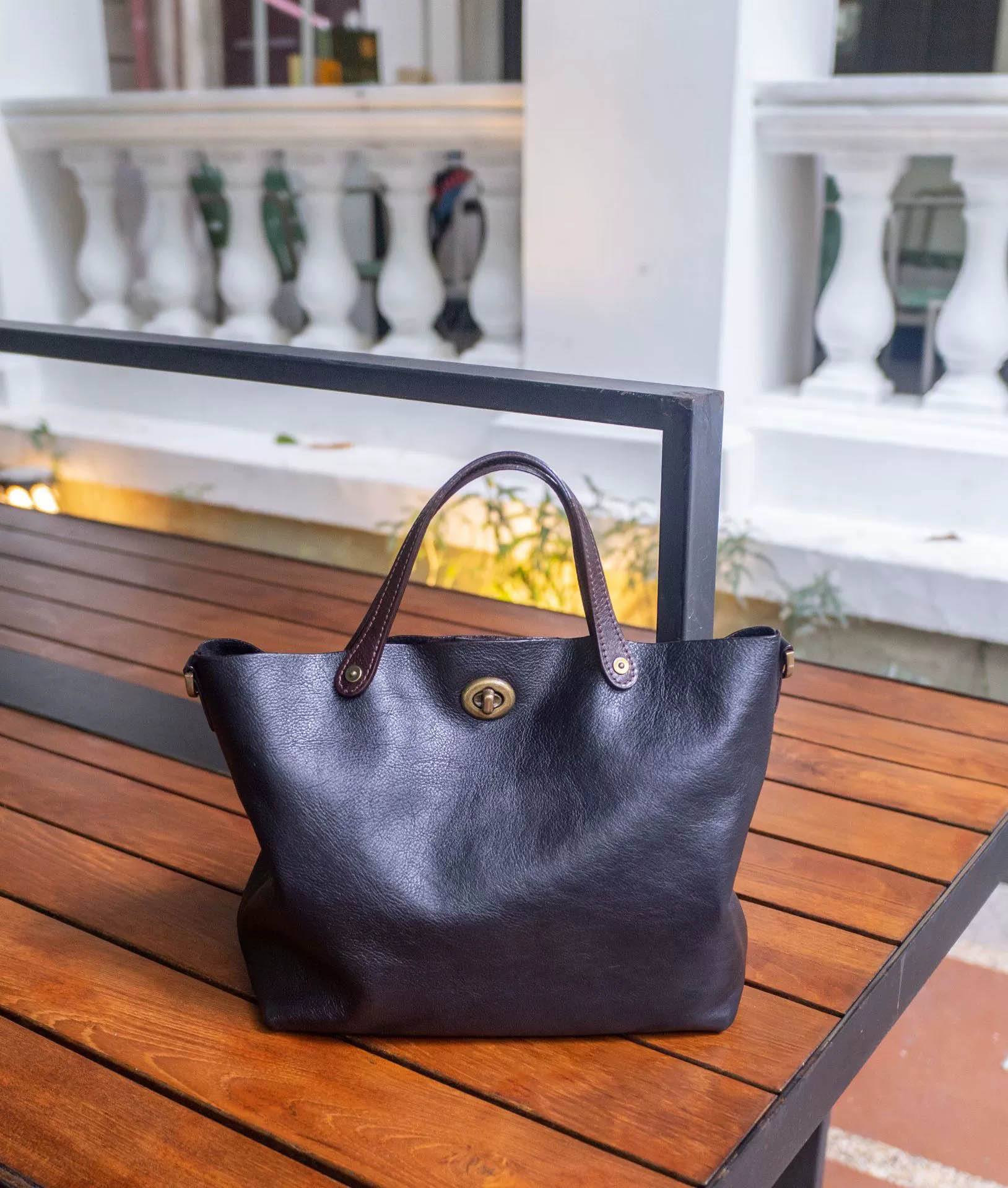 DEEPKEE 新款頭層牛皮復古時尚真皮女包 78818 號