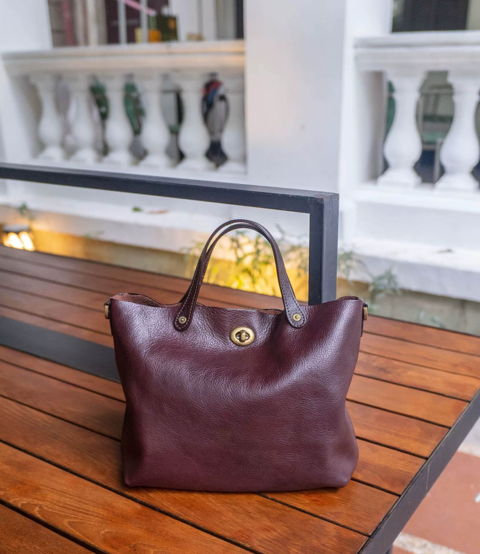 DEEPKEE 新款頭層牛皮復古時尚真皮女包 78818 號