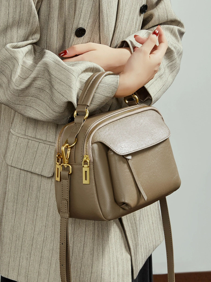 DEEPKEE 真皮時尚復古波士頓包 女款 3269 號