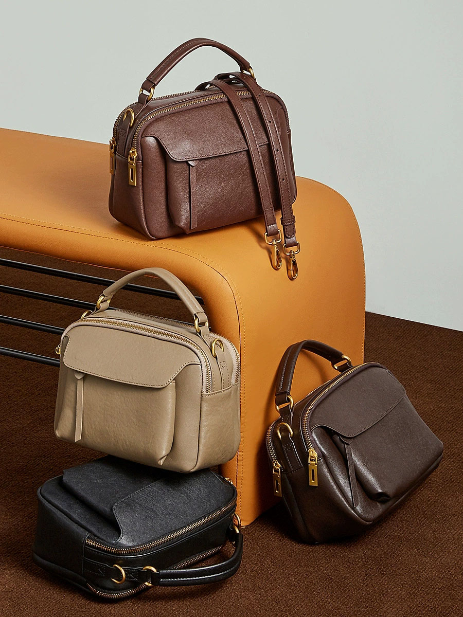 DEEPKEE 真皮時尚復古波士頓包 女款 3269 號