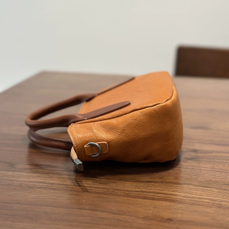 DEEPKEE 頭層樹膏牛皮單肩斜挎包 質感真皮女包 25011 號