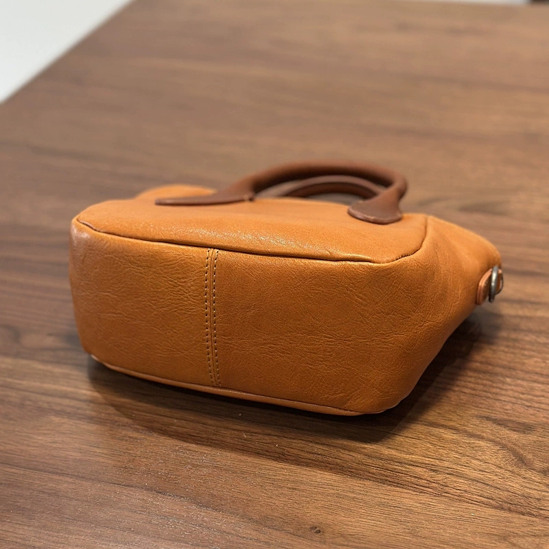 DEEPKEE 頭層樹膏牛皮單肩斜挎包 質感真皮女包 25011 號