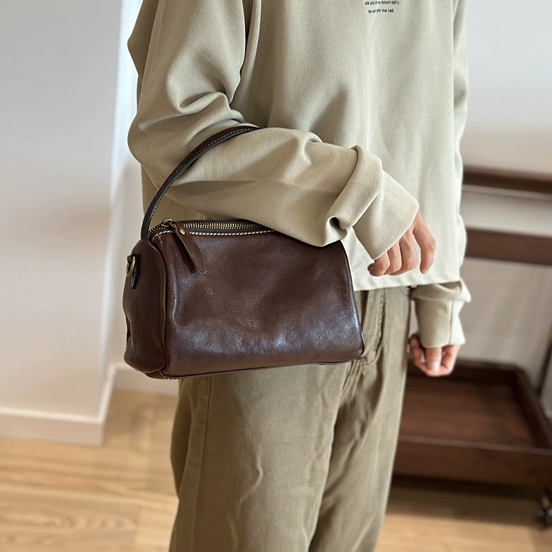 DEEPKEE 真皮女包復古簡約手提包 24026 號