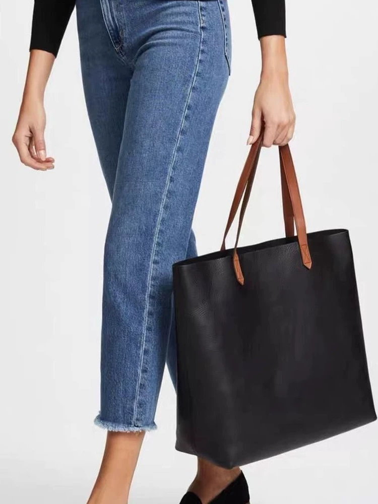 DEEPKEE 頭層牛皮大尺碼托特包 手提單肩兩用包 well-33 號