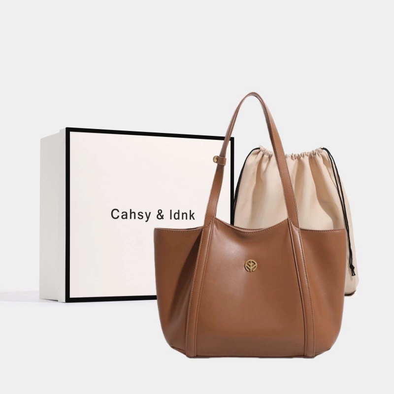 DEEPKEE 真皮手提托特大容量通勤單肩包 BBS5484 號