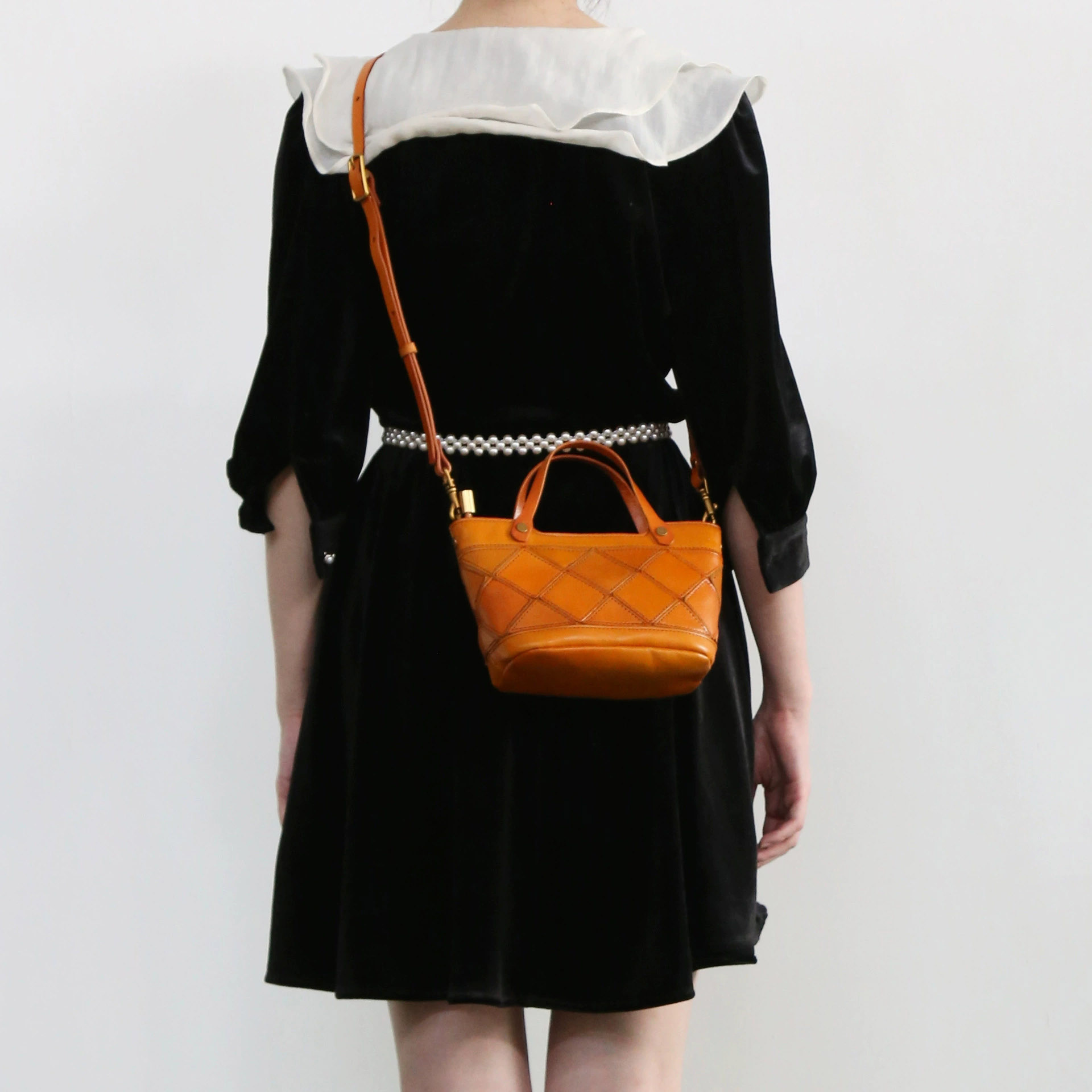 DEEPKEE 植鞣皮輕便手提小包包 3196 號