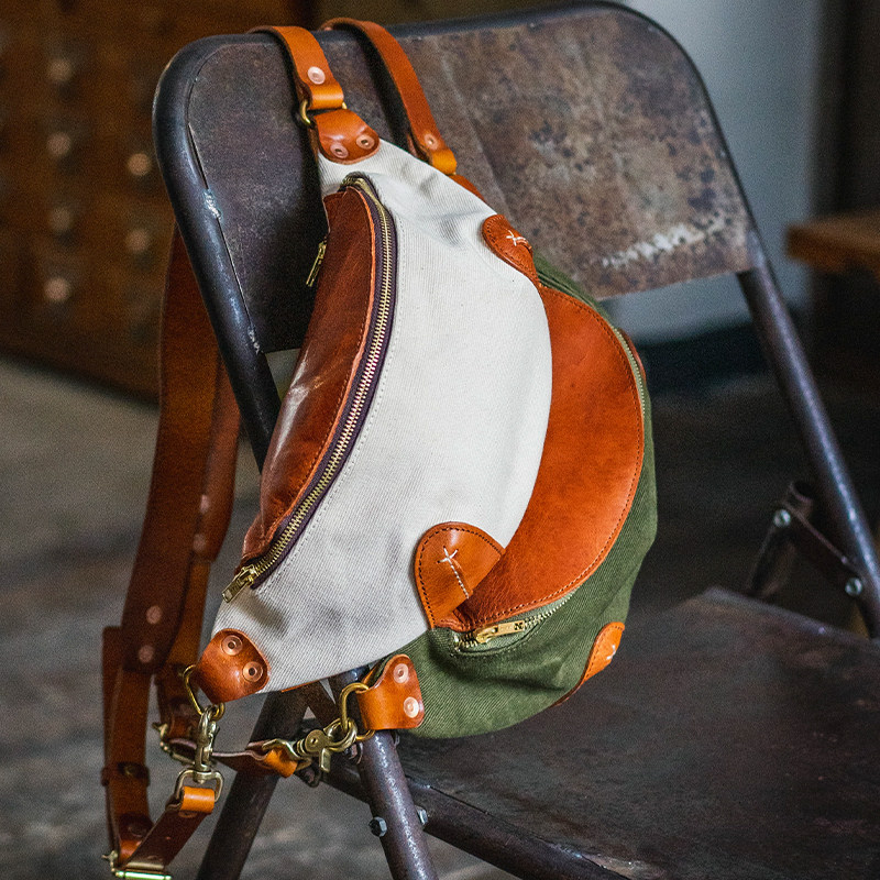 DEEPKEE休閒潮流阿美咔叽胸包LB6789號