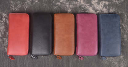 香港狄記手工製作 - 復古油皮手拿長夾 3315_1號