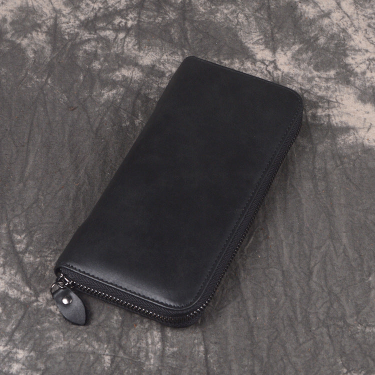 香港狄記手工製作 - 復古油皮手拿長夾 3315_1號