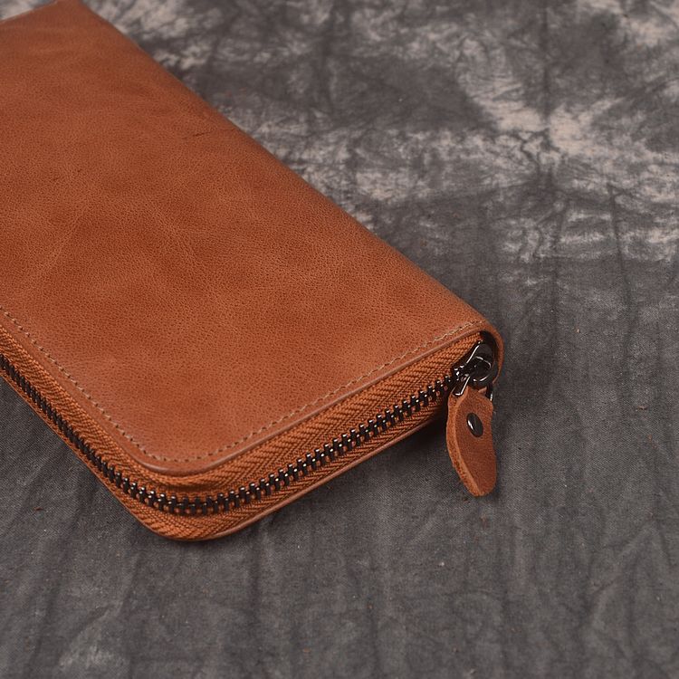 香港狄記手工製作 - 復古油皮手拿長夾 3315_1號