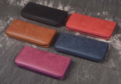 香港狄記手工製作 - 復古油皮手拿長夾 3315_1號