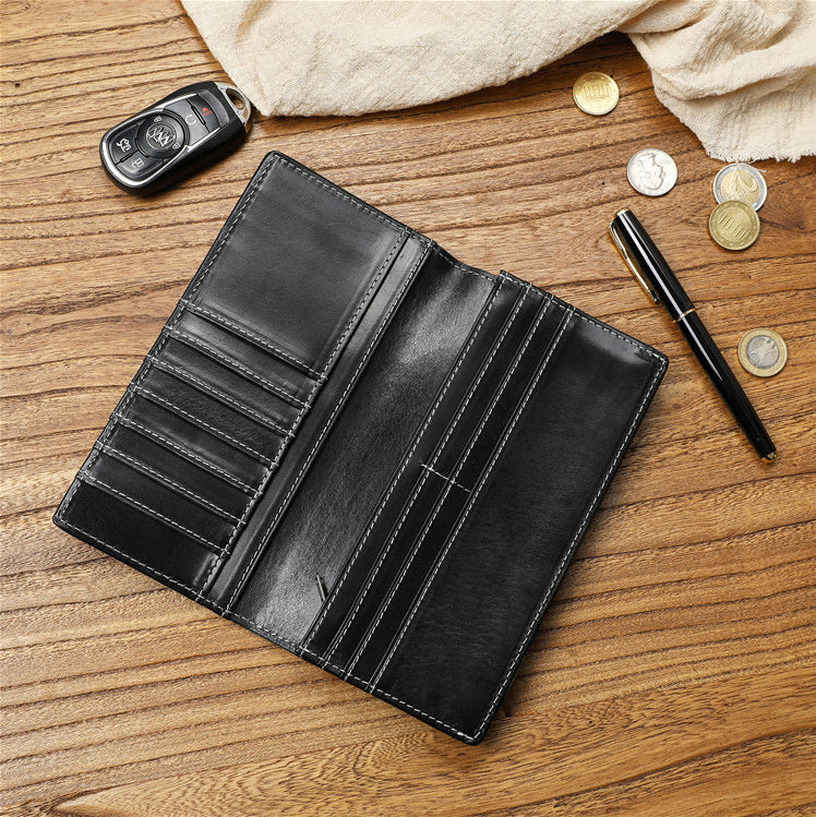 DEEPKEE HANDMADE Vintage Leather Men's Harley long Wallet Biker Wallet For Men #125_7