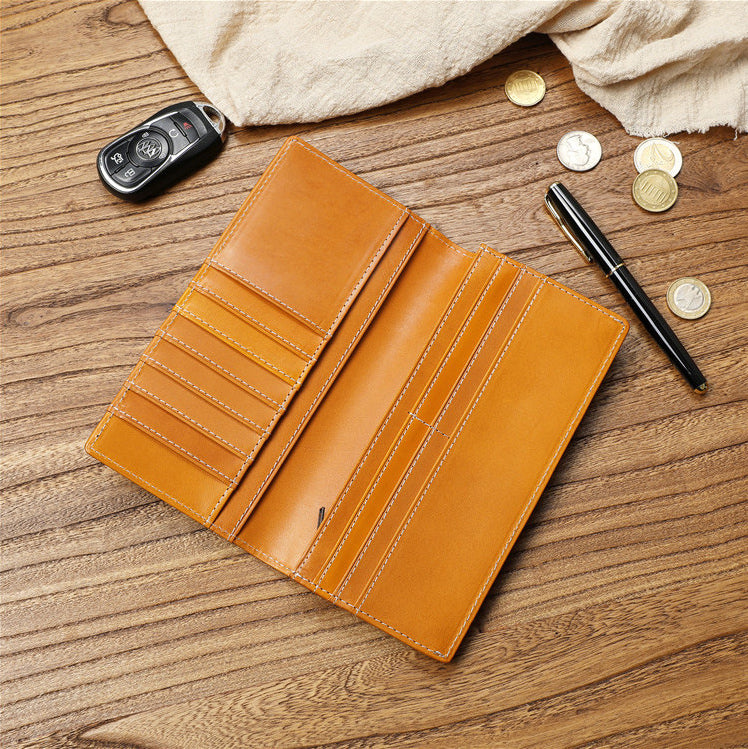 DEEPKEE HANDMADE Vintage Leather Men's Harley long Wallet Biker Wallet For Men #125_7