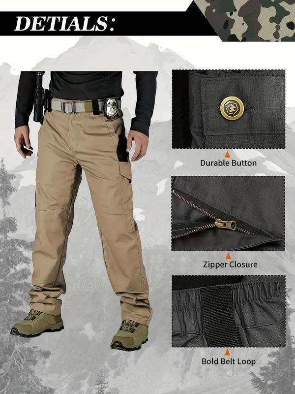 Men's Combat Training Multi-Pocket Water-Repellent Outdoor Multi-Pocket Trousers